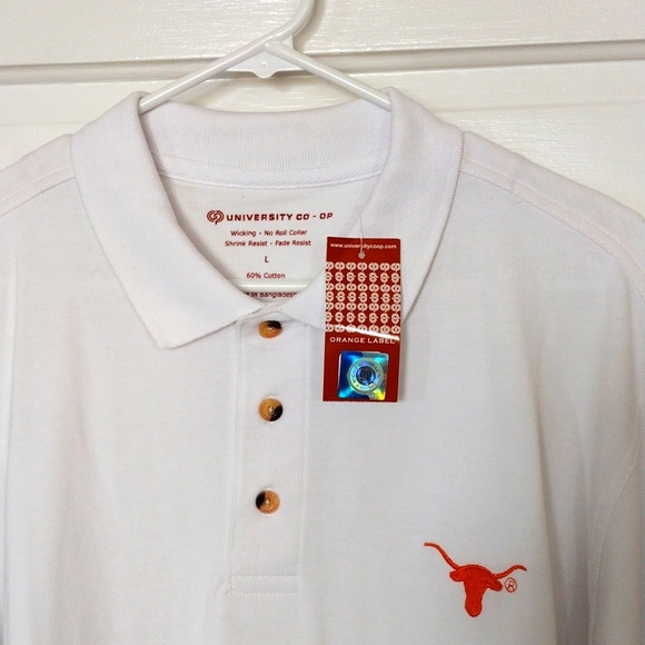 UNIVERSITY CO-OP Longhorn Shirt Men Size L White - Picture 1 of 7